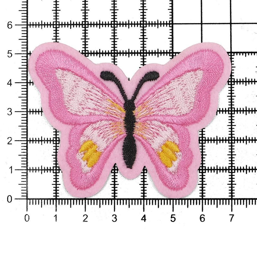 Термоаппликация Бабочка, 5.4х7см, Hobby&Pro (розовый)
