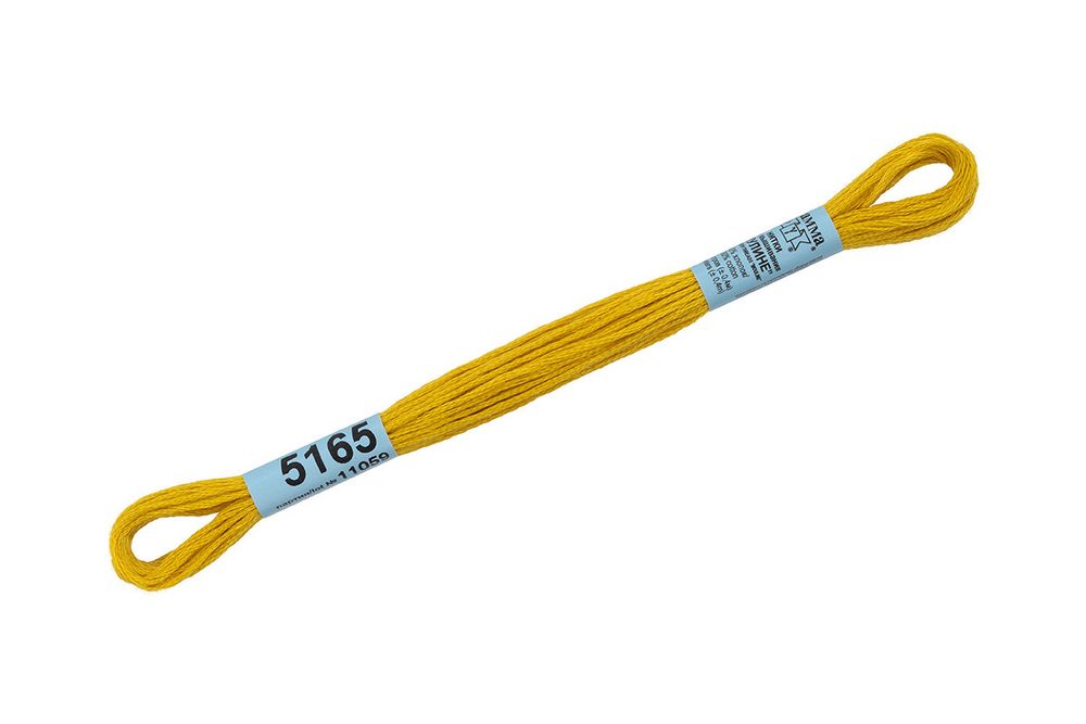 Мулине Gamma 100% хлопок, цв.5165 яр-желтый, 24 мотка по 8 метров