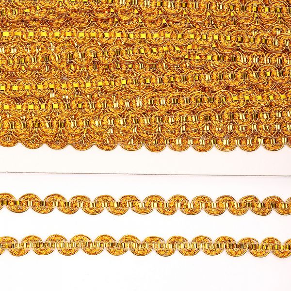 Тесьма отделочная 10 мм / 13.71 метров, TBY 918 цв.золото