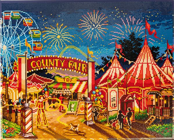 Алмазная (кристальная) мозаика Фрея, на подрамнике Ярмарка, 50х40 см