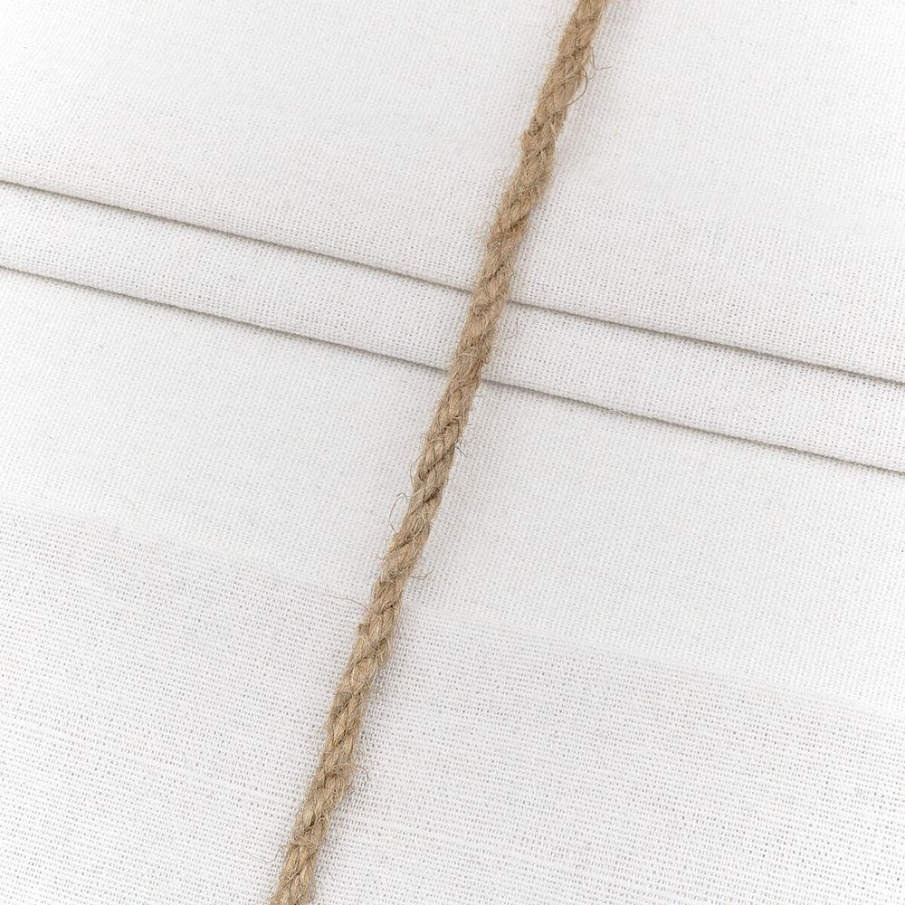 Шнур круглый джут 5.0 мм / 30 метров, 1-Н25, 23485