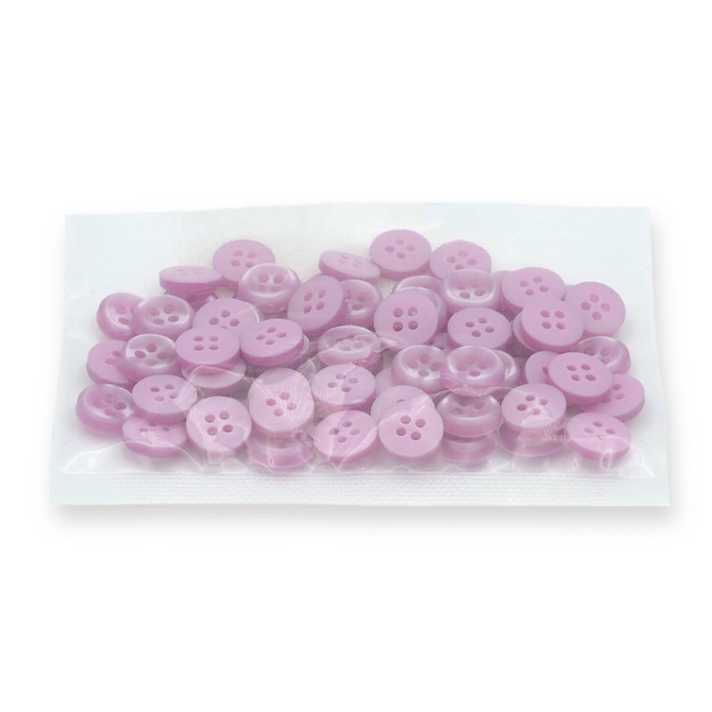Пуговицы 4 прокола 17L (10,5мм), пластик (col.10 сиреневый), 72 шт, CN 2801