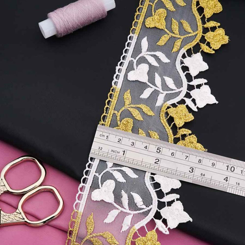 Кружево на сетке 80 мм, 9м