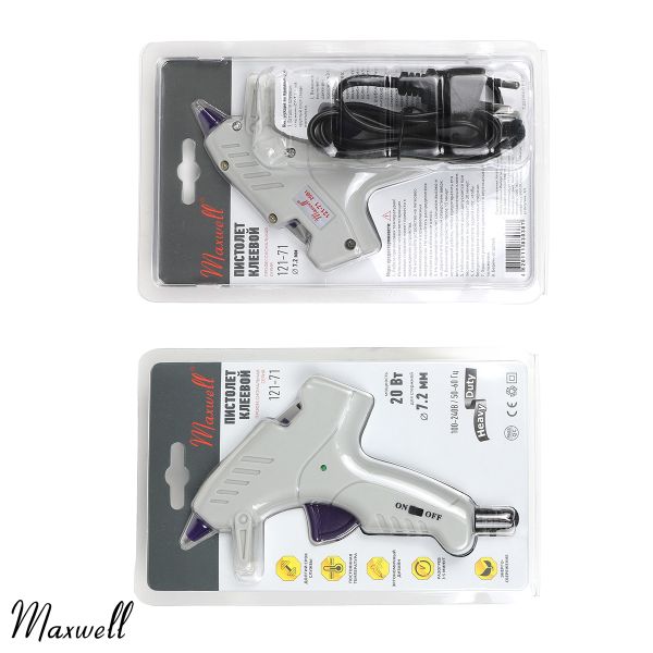 Клеевой пистолет ⌀7,2мм, 20W Maxwell Premium