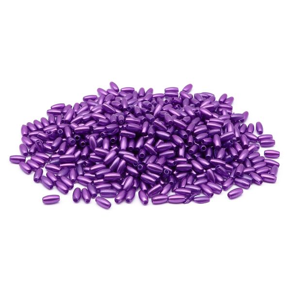 Бусины пластик (жемчуг) 3х6 мм, 15 г, Astra&Craft (темно-фиолетовый), 4AR293/294