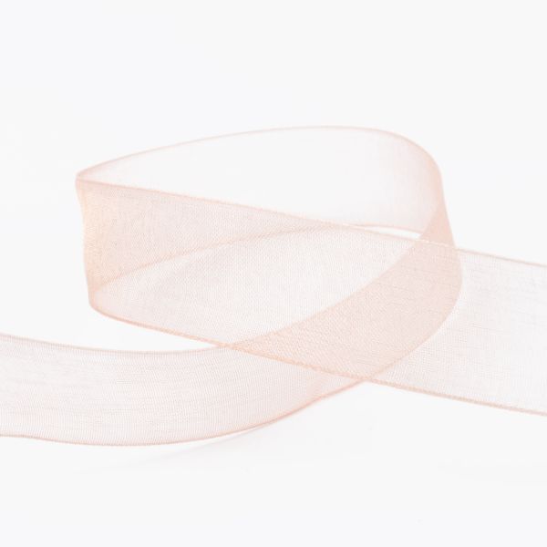 Лента капроновая (органза) 25.0 мм / 22.8±1 метра, 003 бл. кремовый, Blitz OR-25