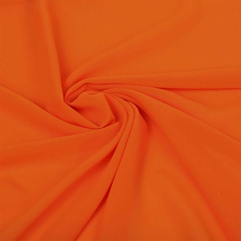 Креп шифон 105 г/м², шир. 150 см / 35 метров, TBY.8021-191, цв.191 мандарин /TOS/