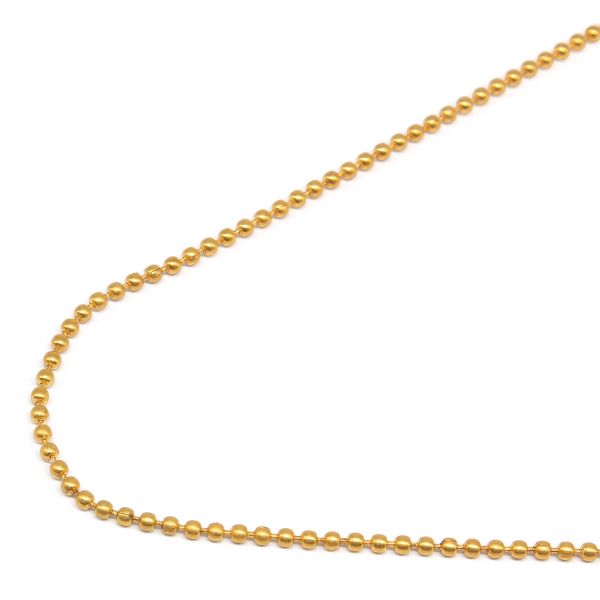 Цепочка шариковая, металл 1,2 мм / 91,4 м, золото