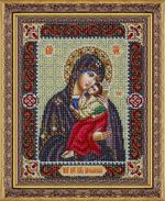 Набор для вышивания бисером Паутинка, Пр. Богородица Ярославская 20х25 см