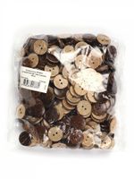 Пуговица кокос 2 прокола 28L=18 мм, TBY.B310 цв.натуральный, 400 шт