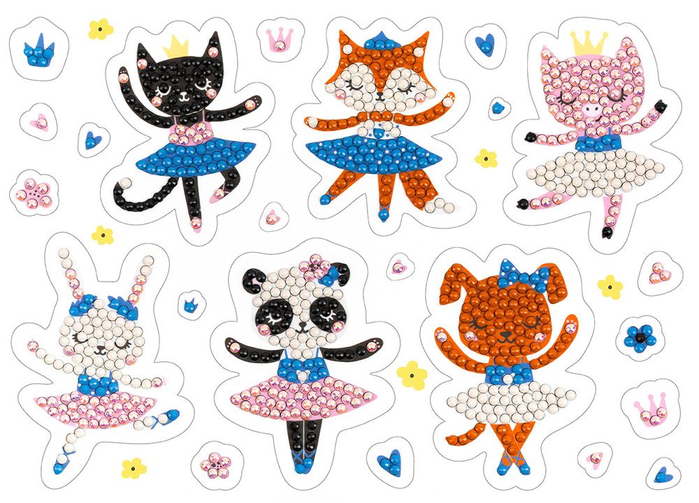 Алмазная (кристальная) мозаика Фрея ALVN-132, наклейки Балерины, 19.5х14 см