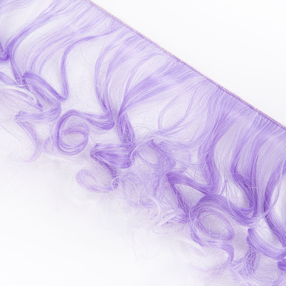 Трессы для кукол 15 см, 100 см, 38 г, 36 лавандовый, белый, HobbyBe HAR-5