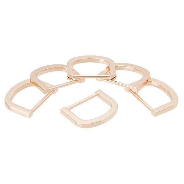 Полукольцо литое металл 25мм (34х25мм), золото, MB2326, 6 шт