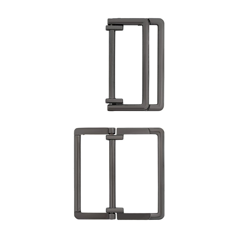 Пряжка прямоугольная 30 мм, металл (Pewter олово (черный никель)), МТ_1872, 6 шт