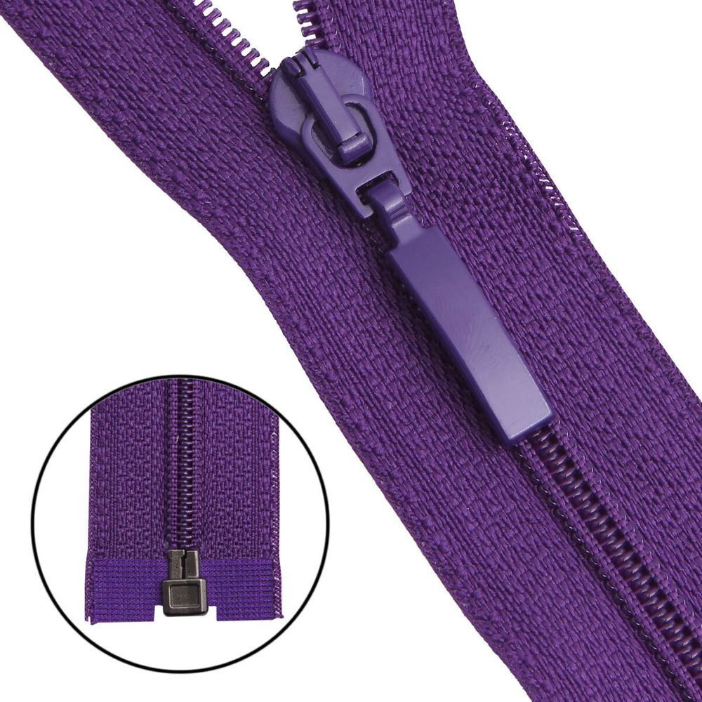 Молния спираль (витая) Arta Т5 (5 мм) 1 зам., разъем., 40 см, цв. 865 яр.фиолетовый, уп.5 шт