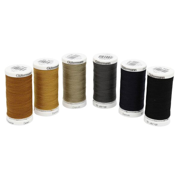 Швейные нитки (набор) Gutermann Denim 100м, 6 катушек
