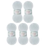 Пряжа Alize (Ализе) Happy Baby New / уп.5 мот. по 100 г, 320м, 224 светло-серый