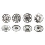 Кнопка пришивная металл ⌀19.0 мм, никель, 10 шт, КПР1