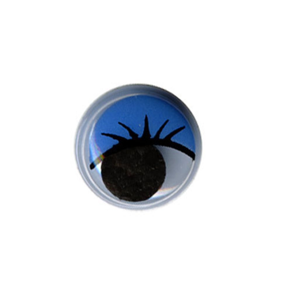 Глаза для кукол и игрушек круглые с бегающими зрачками ⌀12 мм, 50 шт, синий, HobbyBe MER-12
