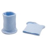 Манжеты трикотажные 8.0х9.5 см, 1 пара, средней плотности 14 кл, 1х1, в-84 кристально-голубой