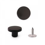 Пуговицы джинсовые ⌀15 мм, фиксированная ножка, металл, TBY-1356 черный матовый уп.20 шт