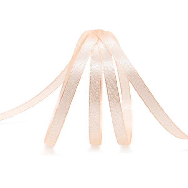 Лента атласная 1-сторонняя 6.0 мм / 22.86±1 метров, 006 светлый персик, Globus