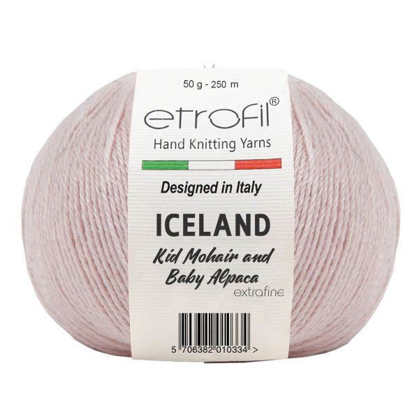 Пряжа Etrofil (Этрофил) Iceland / уп.10 мот. по 50 г, 250м 01010 розовый