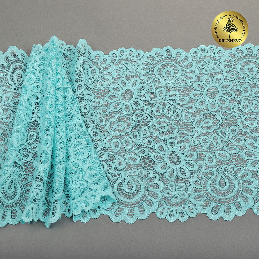 Кружево бельевое эластичное 205 мм / 3 м, TBY.YSTL00839, цв.L422 тиффани, Kruzhevo
