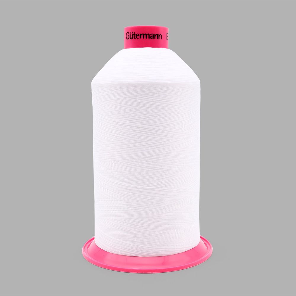 Нитка текстурированная Gutermann E 151, 10000 м, 715328, _800 белая, 1 катушка