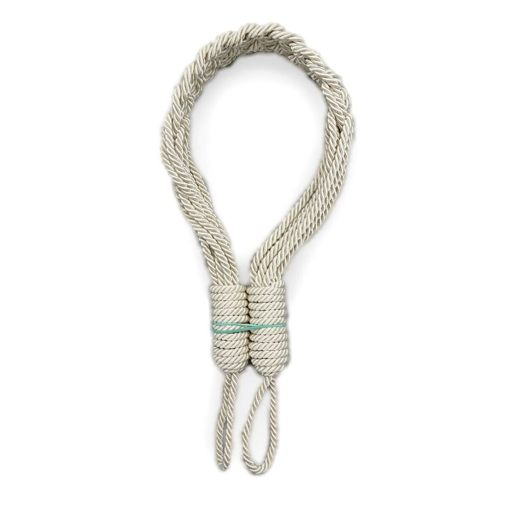 Подхваты шторные Макраме (L65см/ ширина 4см) (6 молочный) К-15