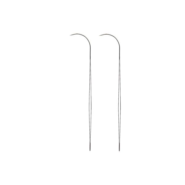 Иглы ручные гибкие бисерные с широким ушком ⌀0.5 мм, 2 шт, сталь, для спиннера Gamma NC-307