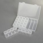 Контейнер для мелочей 17.5x11x2.5 см, К-28, 7 секций 4 яч. цв. в ассортименте