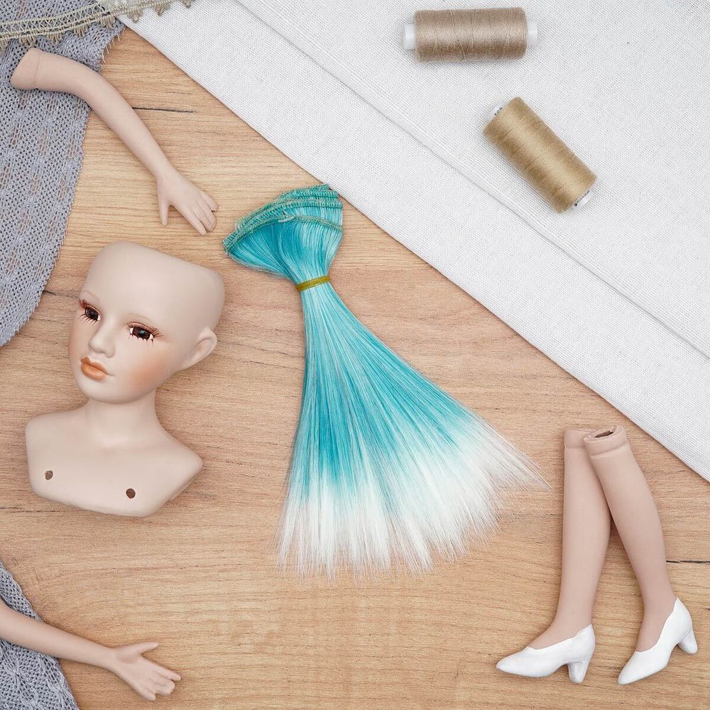 Трессы Элит прямые двухцветные №17/HT-4735Т/5808, длина 17см, ширина 100 см, 1шт, 26412