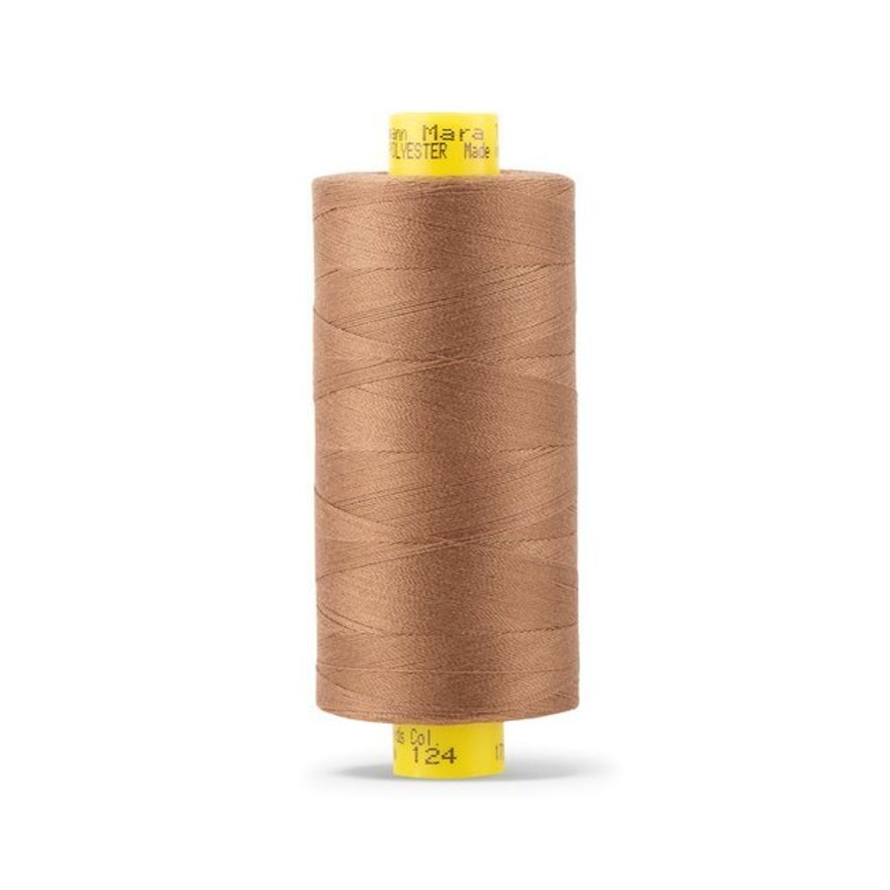 Нитка универсальная Gutermann Mara 120/2, 1000 м, 700207, 124 золотисто-коричневый, 1 шт