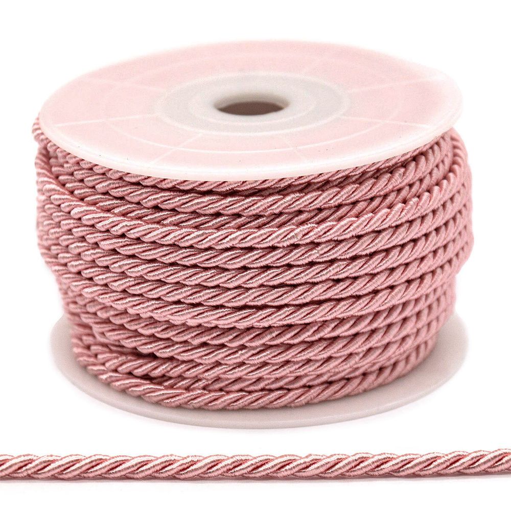 Шнур витой ⌀3.0 мм / 18.29 метров, 15 св-розовый