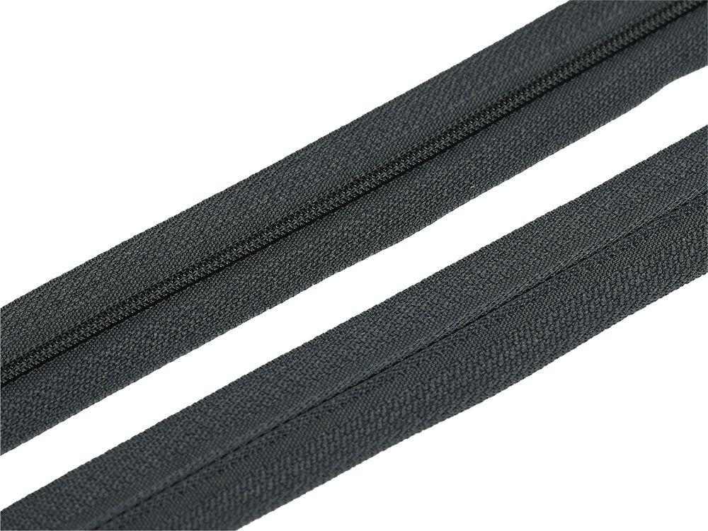 Молния рулонная витая (спираль) Т3 (3 мм), УСИЛЕННАЯ, НА БОБИНЕ, S-156 т.серый (цв.SBS) / 200 метров