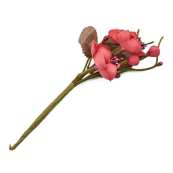 Цветы искусственные декоративные D3x3xH14см, 1шт, Астра, E20 красный