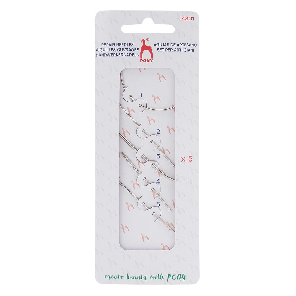 Иглы ручные для шитья и ремонта Repair Kit, 5 шт, Pony, 14801