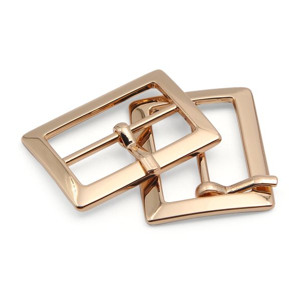 Пряжка ременная металл 30 мм, прямоугольная, 2 шт, золото, MB-155