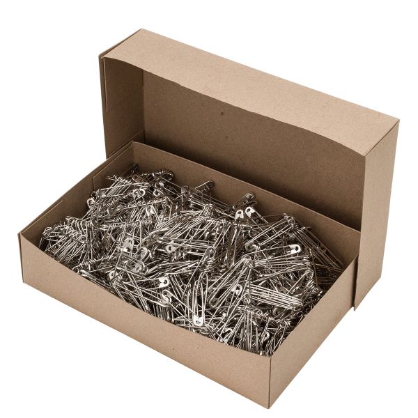 Булавки английские l=55 мм, никель, 1000 шт, С-61