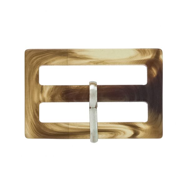 Пряжка ременная пластик 35 мм (внешн. 44х29 мм), Col.B т. коричневый, CNY155, 6 шт