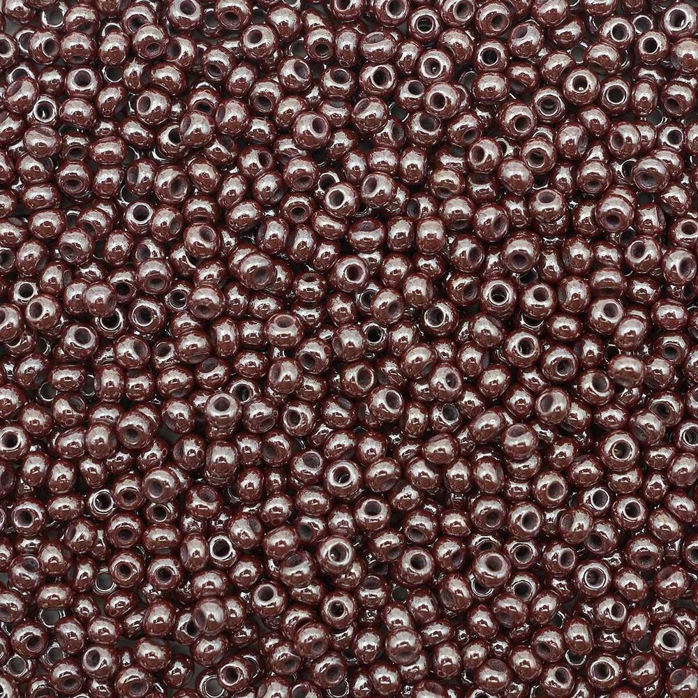 Бисер Preciosa непрозрачный с жемчужным покрытием 10/0, круг.отв., 50 г, (18601)