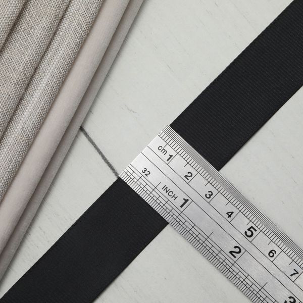 Лента репсовая (в рубчик) 25.0 мм / 18,28м (аналог 7702721) (160 черный)