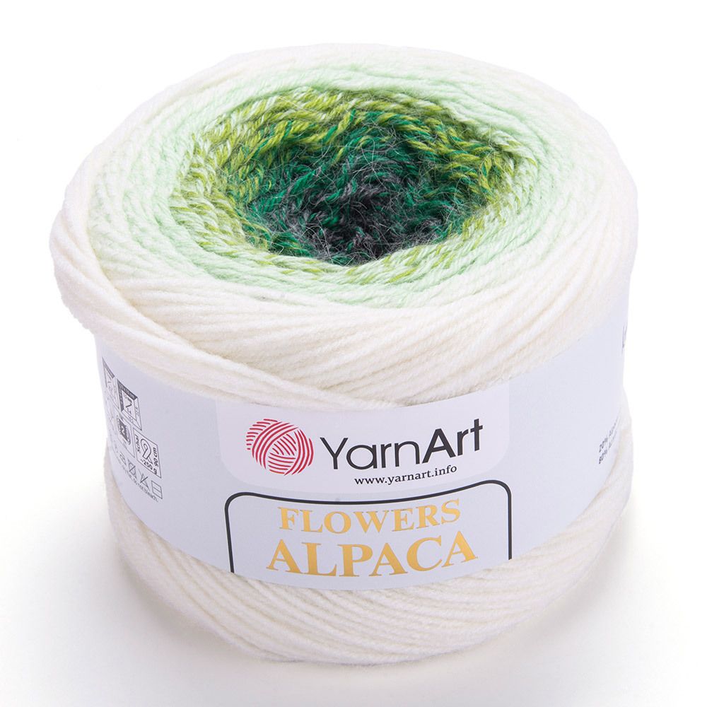 Пряжа YarnArt (ЯрнАрт) Flowers Alpaca / уп.2 мот. по 250 г, 940м, 401