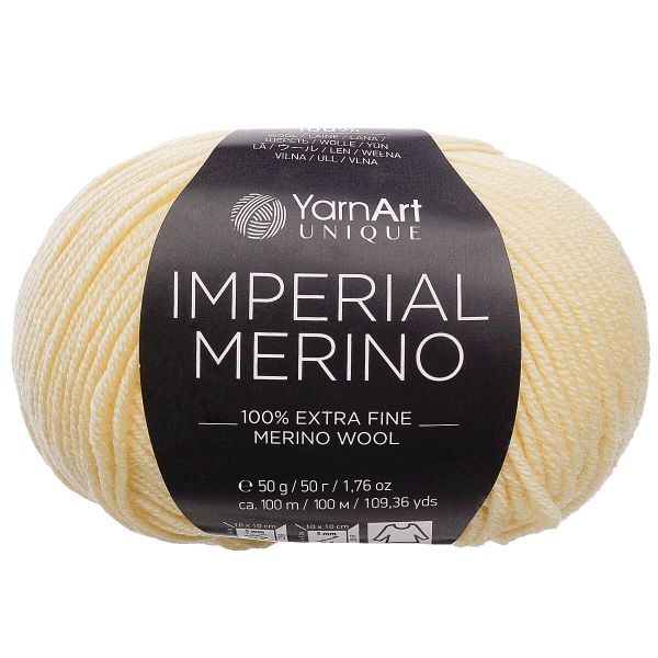 Пряжа YarnArt (ЯрнАрт) Imperial Merino / уп.10 мот. по 50 г, 100 м, 3304 ванильный