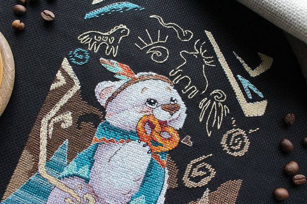 Набор для вышивания нитками МП Студия, Небесный калейдоскоп, 20х15 см