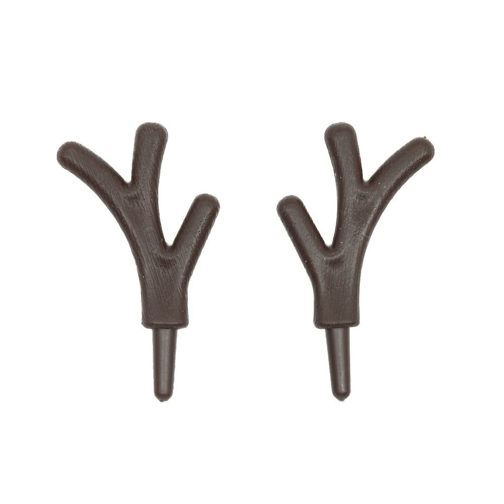 Оленьи рожки 5смх4см, пластик, уп/1пара, коричневый