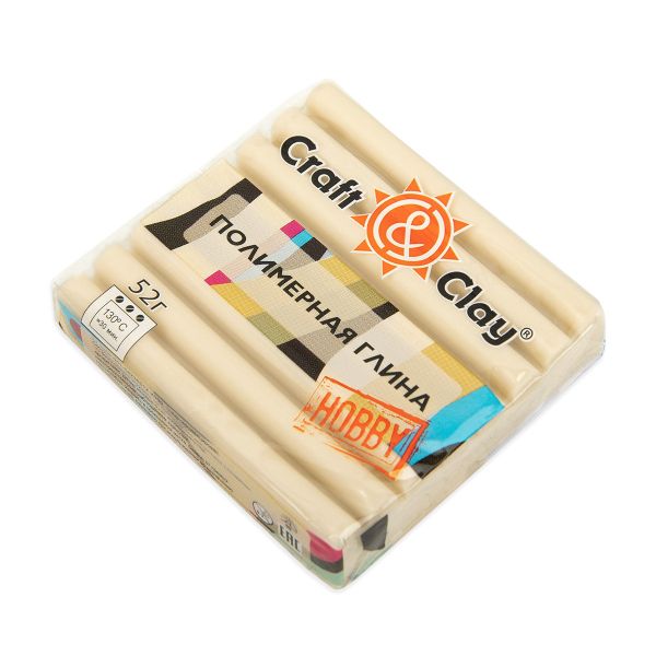 Полимерная глина кашемир 52 г, 1702 фарфор, Craft&Clay CCH