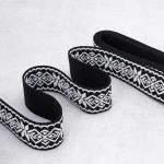 Стропа (ременная лента) 38 мм / 3 метра, [36.33 г/пог.м], с принтом 1-сторонняя, T0783 черный/белый, 3Al359