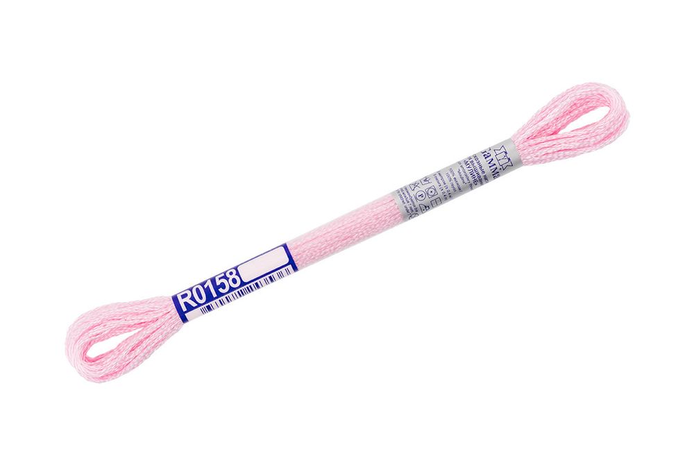 Мулине Gamma вискоза 100%, цв.R0158 розовый, 12 мотков по 8 метров
